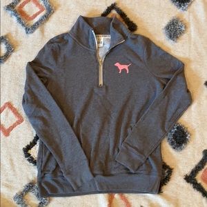 selling this grey zip up sweatshirt from pink!